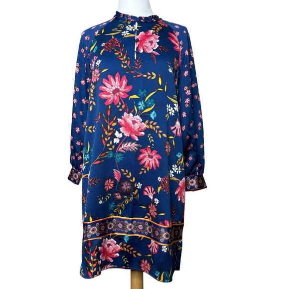 Loft Long Sleeve Shirt Dress Floral Size Petite Small - Picture 5 of 8